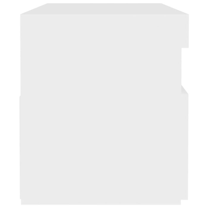 Table de chevet avec lumières LED Blanc 60x35x40 cm – Image 9