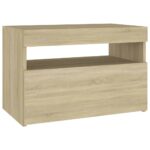 Tables de chevet à LED 2 pcs Chêne sonoma 60x35x40 cm – Image 6
