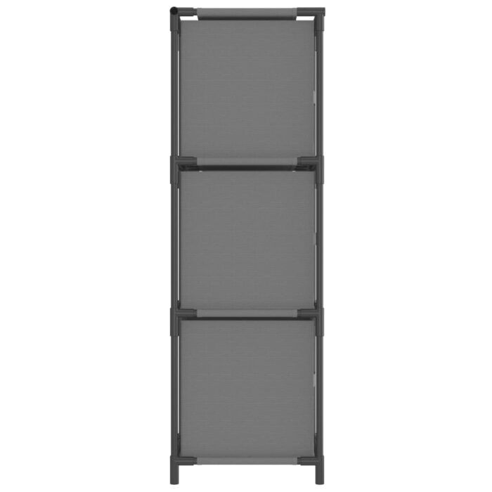 Armoire de rangement 3 tiroirs en tissu Gris 34x34x101 cm Acier – Image 2