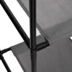 Armoire de rangement 3 tiroirs en tissu Gris 34x34x101 cm Acier – Image 4