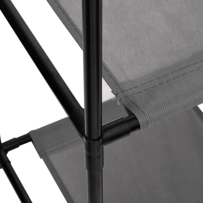 Armoire de rangement 3 tiroirs en tissu Gris 34x34x101 cm Acier – Image 4