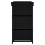 Armoire de rangement avec 6 tiroirs 55x29x55 cm Noir Acier – Image 2