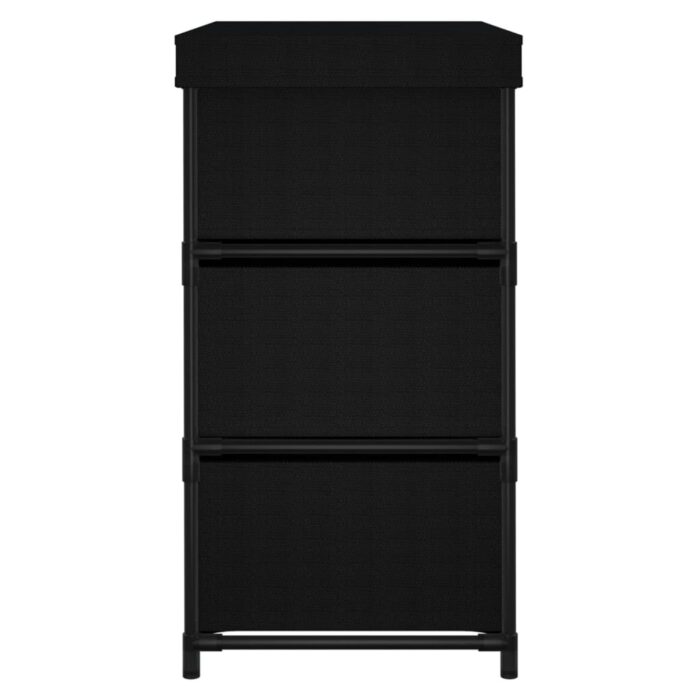 Armoire de rangement avec 6 tiroirs 55x29x55 cm Noir Acier – Image 2