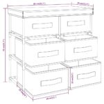 Armoire de rangement avec 6 tiroirs 55x29x55 cm Noir Acier – Image 6