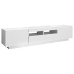 Meuble TV avec lumières LED Blanc 180x35x40 cm – Image 5