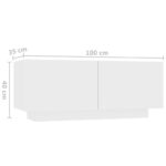 Meuble TV avec lumières LED Blanc 200x35x40 cm – Image 10