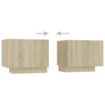 Meuble TV avec lumières LED Chêne sonoma 200x35x40 cm – Image 6