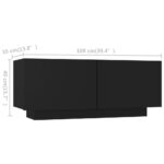 Meuble TV avec lumières LED Noir 260x35x40 cm – Image 8