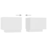 Meuble TV avec lumières LED Blanc 300x35x40 cm – Image 6