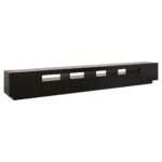 Meuble TV avec lumières LED Noir 300x35x40 cm – Image 5