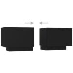 Meuble TV avec lumières LED Noir 300x35x40 cm – Image 6