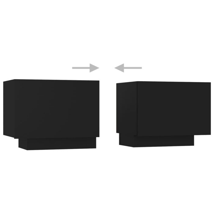 Meuble TV avec lumières LED Noir 300x35x40 cm – Image 6
