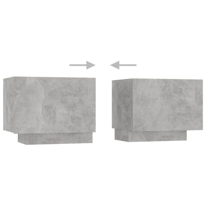 Meuble TV avec lumières LED Gris béton 300x35x40 cm – Image 6