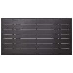 Table de jardin noir 120x70x66 cm Résine tressée – Image 3