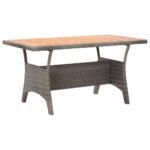 Table de jardin Gris 120x70x66 cm Bois d'acacia massif