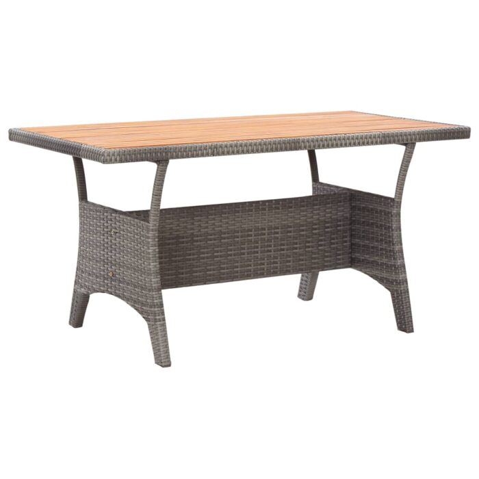 Table de jardin Gris 120x70x66 cm Bois d'acacia massif – Image 1