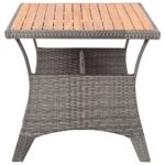 Table de jardin Gris 120x70x66 cm Bois d'acacia massif – Image 2