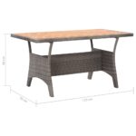Table de jardin Gris 120x70x66 cm Bois d'acacia massif – Image 5