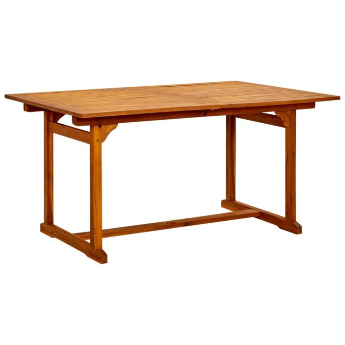 Table à dîner de jardin (150-200)x100x75cm Bois d'acacia massif – Image 3
