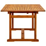Table à dîner de jardin (150-200)x100x75cm Bois d'acacia massif – Image 5