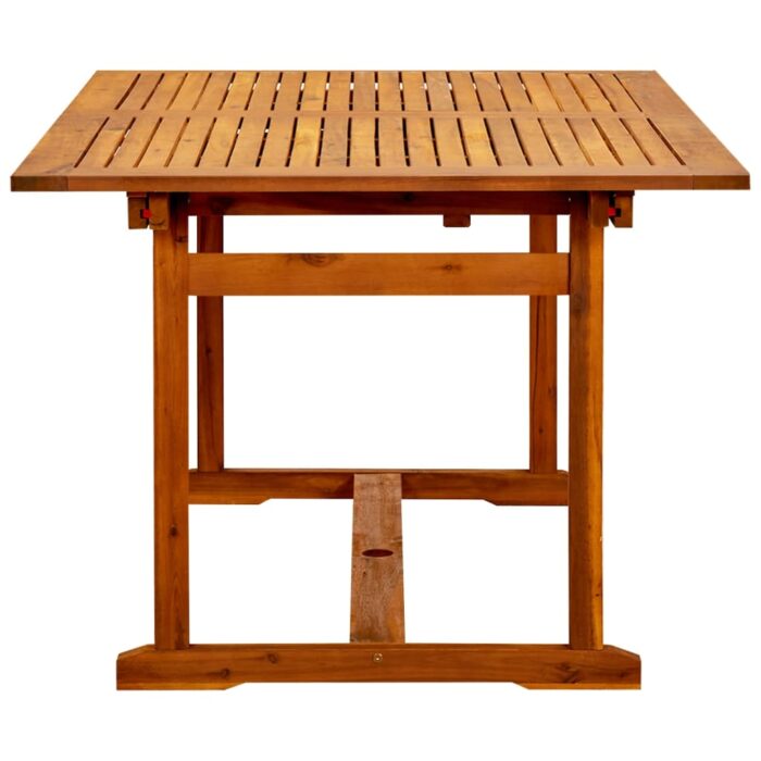 Table à dîner de jardin (150-200)x100x75cm Bois d'acacia massif – Image 5