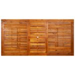 Table à dîner de jardin (150-200)x100x75cm Bois d'acacia massif – Image 6
