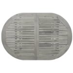 Table à dîner de jardin (120-170)x80x75 cm Bois d'acacia massif – Image 6