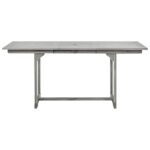 Table à dîner de jardin (120-170)x80x75 cm Bois d'acacia massif – Image 4