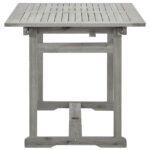 Table à dîner de jardin (120-170)x80x75 cm Bois d'acacia massif – Image 5