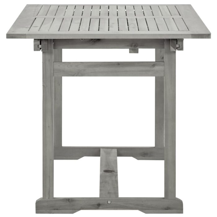 Table à dîner de jardin (120-170)x80x75 cm Bois d'acacia massif – Image 5