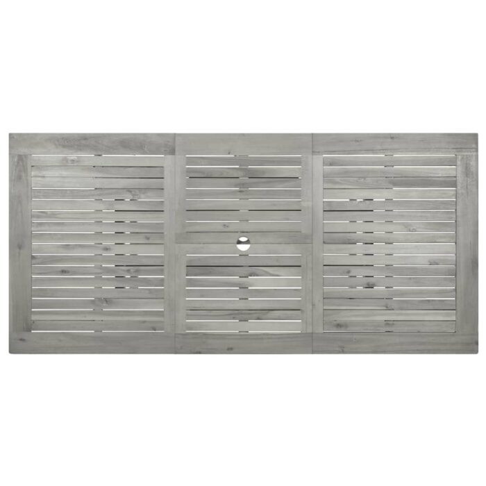 Table à dîner de jardin (120-170)x80x75 cm Bois d'acacia massif – Image 6