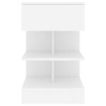 Table de chevet Blanc 40x35x65 cm Bois d’ingénierie – Image 3