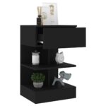 Tables de chevet 2 pcs Noir 40x35x65 cm – Image 3