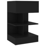 Tables de chevet 2 pcs Noir 40x35x65 cm – Image 4