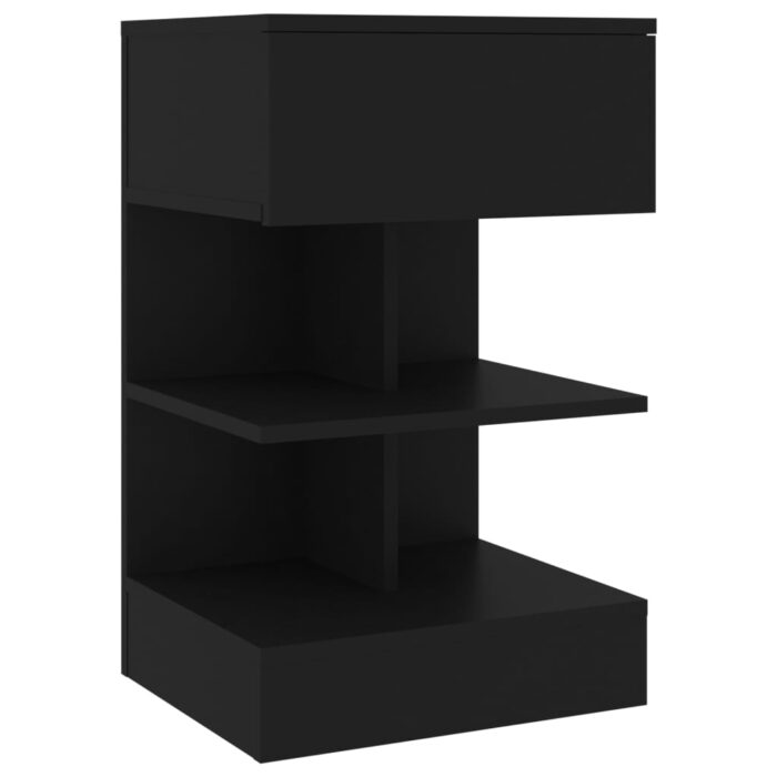 Tables de chevet 2 pcs Noir 40x35x65 cm – Image 4