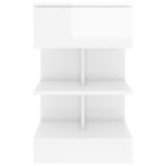 Tables de chevet 2 pcs Blanc brillant 40x35x65 cm – Image 5