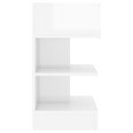 Tables de chevet 2 pcs Blanc brillant 40x35x65 cm – Image 6