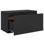 Banc d'entrée 80x40x45 cm Noir Bois d'ingénierie – Image 4