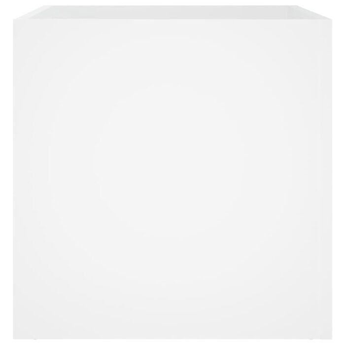 Jardinière Blanc 40x40x40 cm Bois d'Ingénierie – Image 4