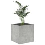 Jardinière Gris béton 40x40x40 cm Bois d'ingénierie – Image 2