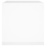 Jardinière Blanc brillant 40x40x40 cm Bois d'ingénierie – Image 3