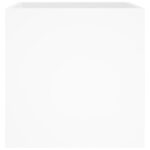 Jardinière Blanc brillant 40x40x40 cm Bois d'ingénierie – Image 4
