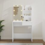 Coiffeuse avec LED Blanc 74,5x40x141 cm – Image 10