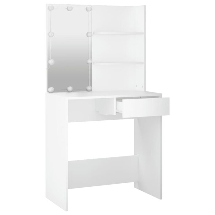 Coiffeuse avec LED Blanc 74,5x40x141 cm – Image 11