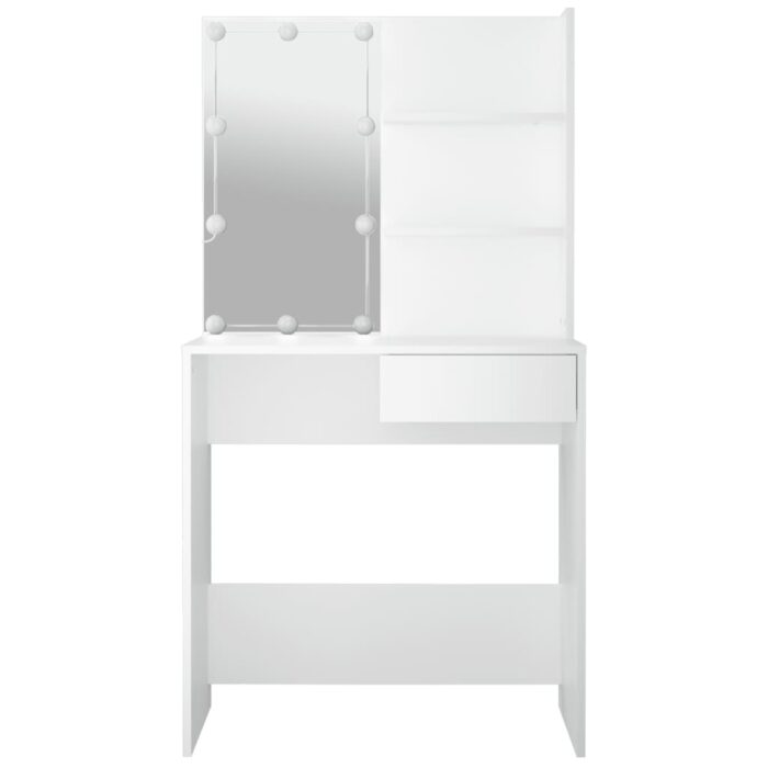 Coiffeuse avec LED Blanc 74,5x40x141 cm – Image 12
