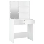 Coiffeuse avec LED Blanc 74,5x40x141 cm – Image 2