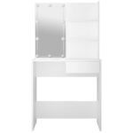 Coiffeuse avec LED Blanc 74,5x40x141 cm – Image 3