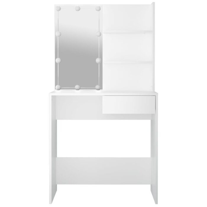 Coiffeuse avec LED Blanc 74,5x40x141 cm – Image 3