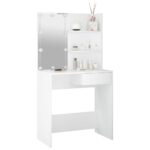 Coiffeuse avec LED Blanc 74,5x40x141 cm – Image 9
