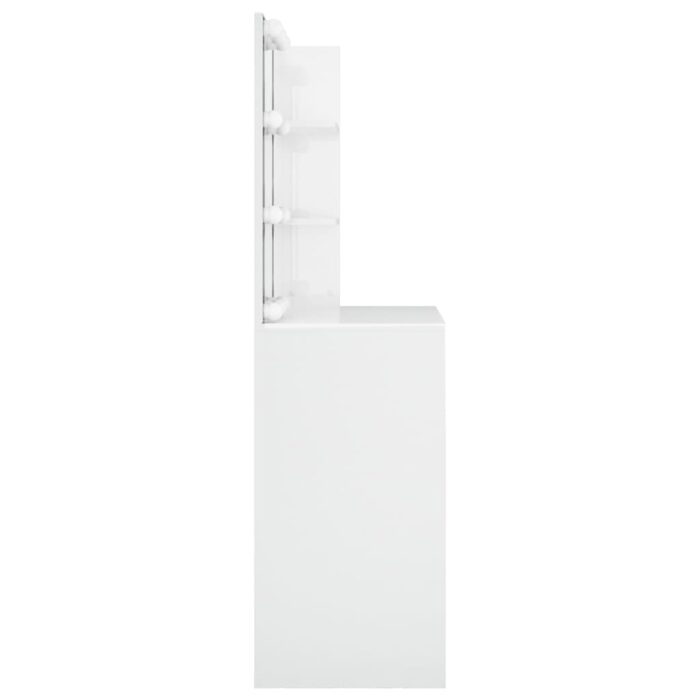 Coiffeuse avec LED Blanc brillant 74,5x40x141 cm – Image 5